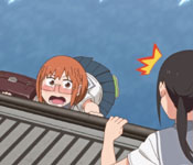chio sneaking along the bottom of a bridge